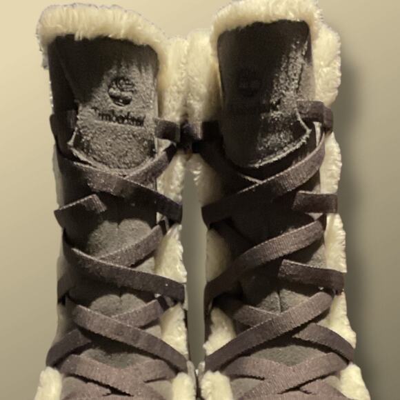 Women's 9.5 TIMBERLAND Kenniston Muk Tall Gray Suede Boots - Picture 5 of 12